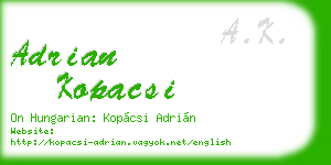 adrian kopacsi business card